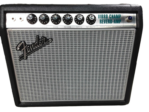 Fender 68 Custom Vibro Champ Reverb Black Guitar Amplifier