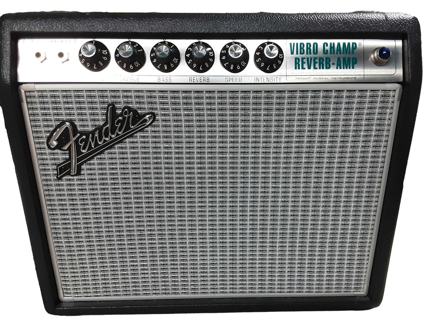 Fender 68 Custom Vibro Champ Reverb Black Guitar Amplifier