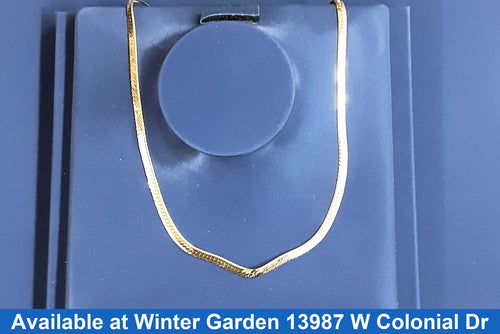 Herringbone Chain - Yellow Gold 18k (.750) 15.3 grams 18 inch