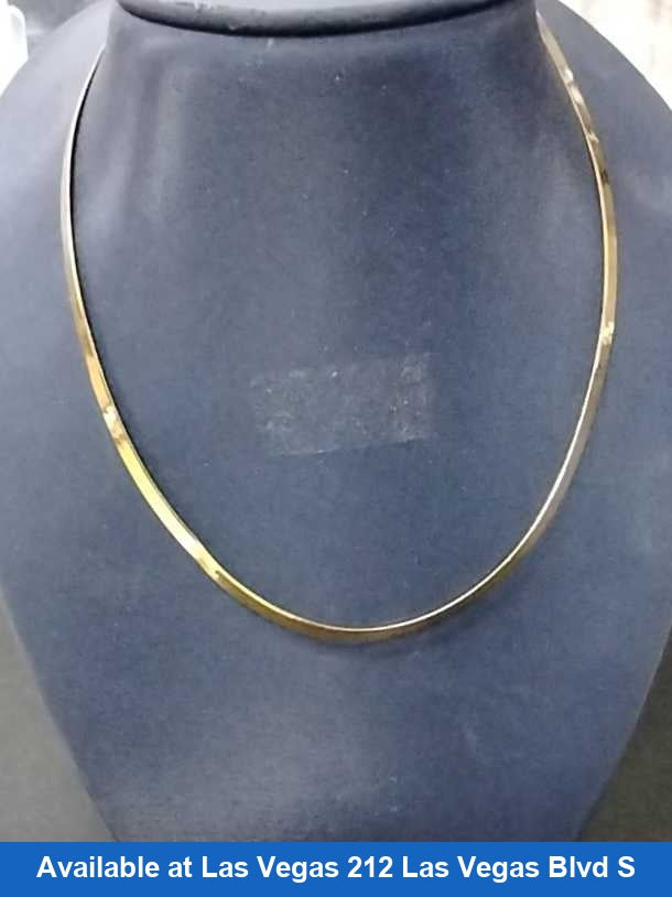 Herringbone Chain - Yellow Gold 14k (.585) 10.1 grams 21 inch