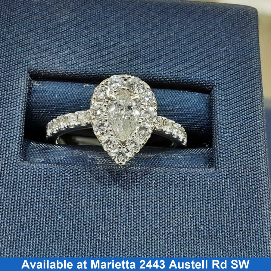 Ring - Engagement Set - White Gold 14k (.585) 3.3 grams Size 20