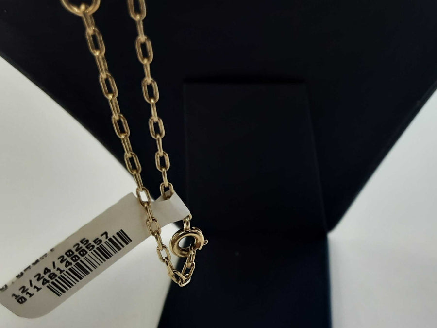 Chain - Pearl Pendant Link Chain 10k 18 Inch