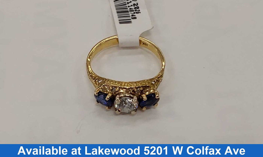 Women's Ring - Yellow Gold 18k (.750) 4.5 grams Size 8.5