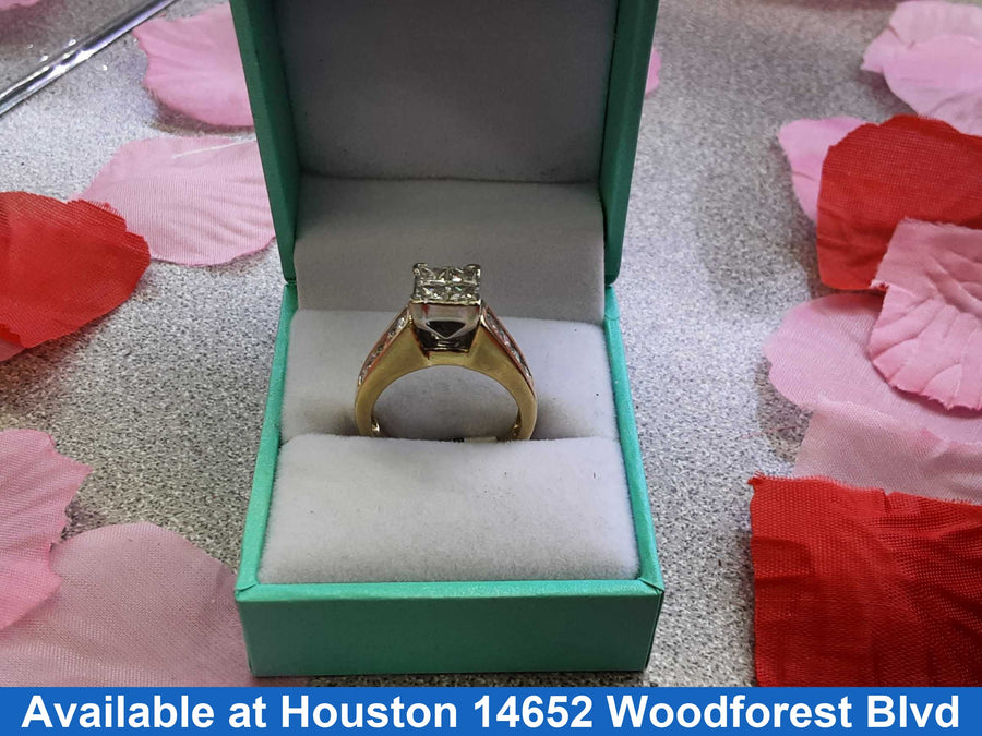 Women's Ring - Solitaire - White Gold 14k (.585) 6.5 grams Size 7.5
