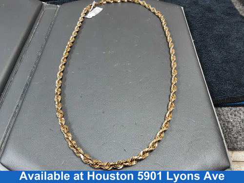 Rope Chain - Yellow Gold 10k (.417) 49.6 grams 23 inch