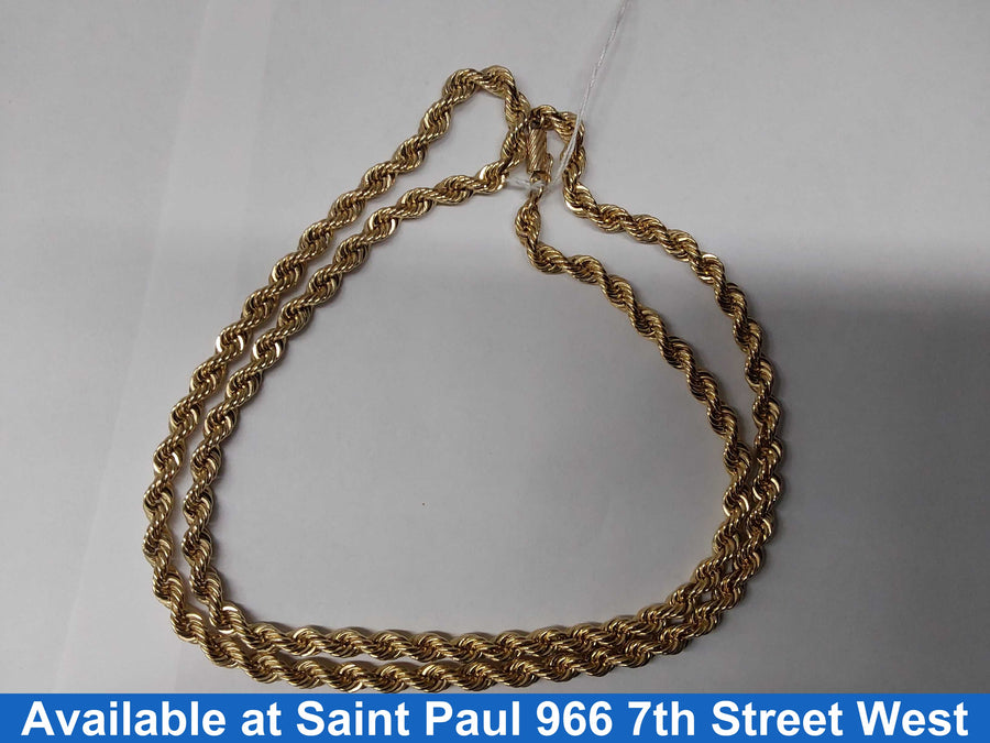 Rope Chain - Yellow Gold 14k (.585) 85.8 grams 30 inch