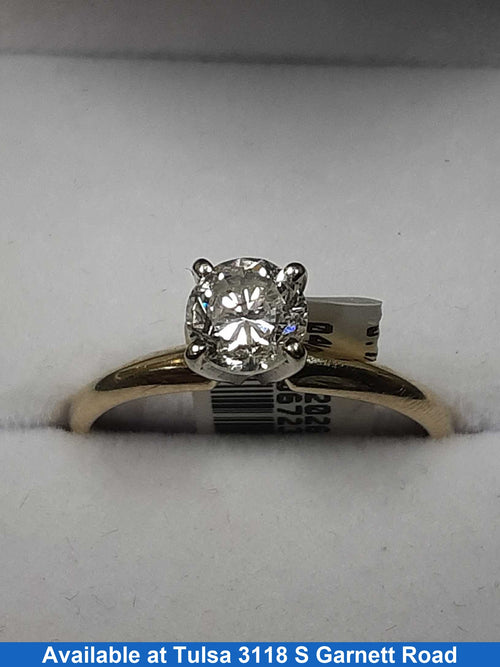 Women's Ring - Solitaire - Yellow Gold 14k (.585) 2 grams Size 8.5