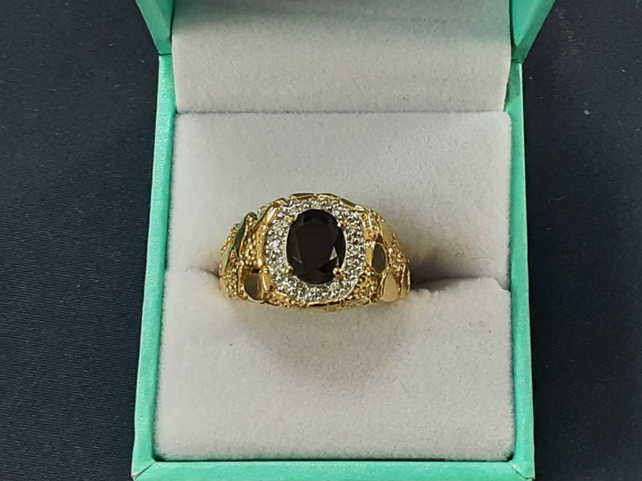 Men's Ring - Yellow Gold 10k (.417) 5.8 grams Size 10.5