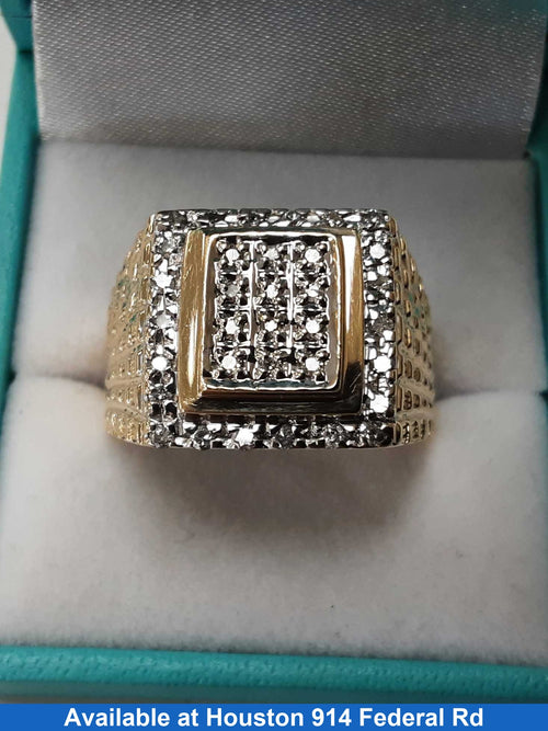 Men's Ring - Yellow Gold 10k (.417) 10.3 grams Size 10.5