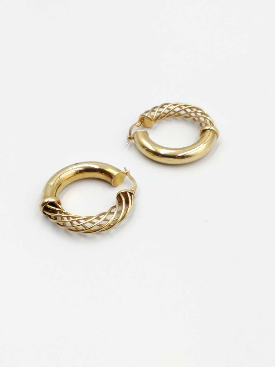 Hoop Earrings - Yellow Gold 14k (.585) 7.2 grams