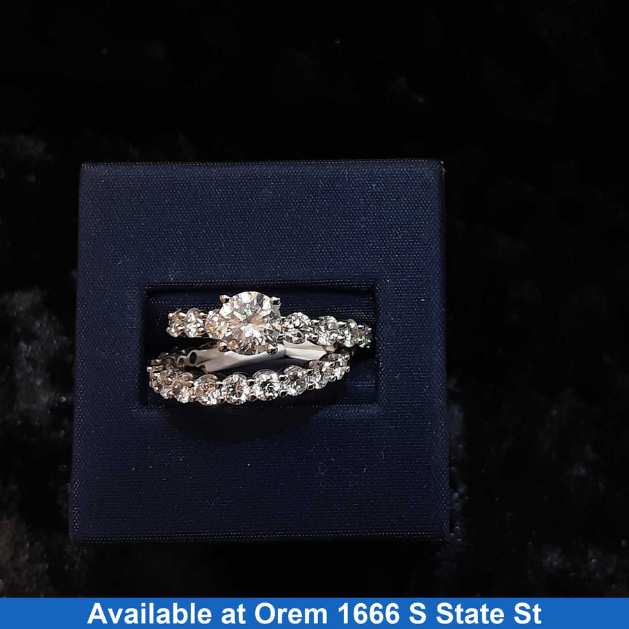 Ring - Engagement Set - White Gold 10k (.417) 5.6 grams Size 8