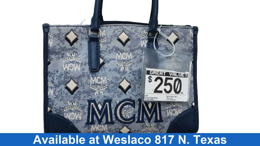 Mcm Mwtbatq02lu001 Blue Purse / Handbag