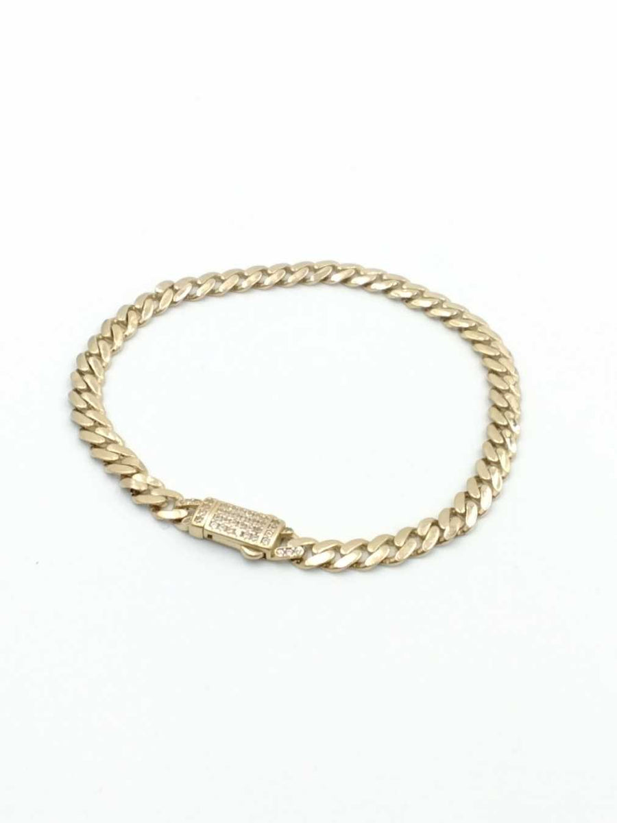 Cuban Link Bracelet - Yellow Gold 14k (.585) 4.9 grams 7 inch