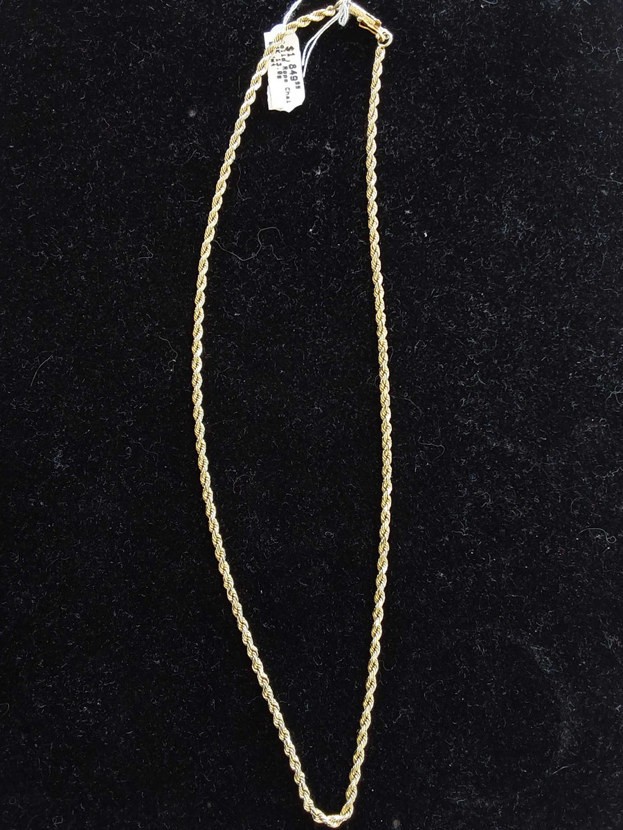Rope Chain - Yellow Gold 14k (.585) 13 grams 20 inch