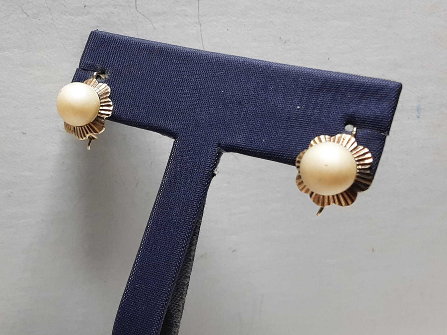 Pearl Earrings - Yellow Gold 10k (.417) 1.5 grams