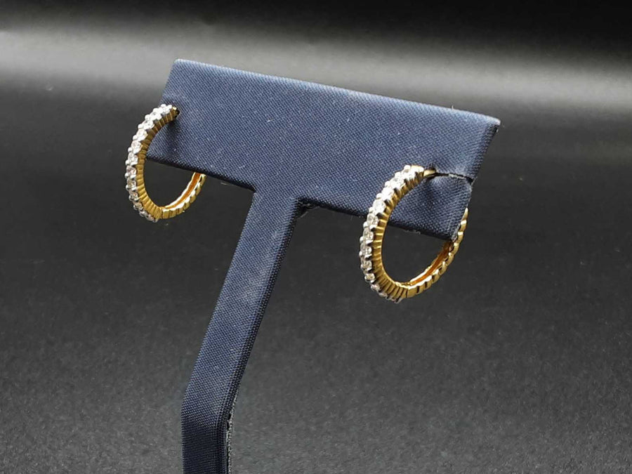 Hoop Earrings - Yellow Gold 18k (.750) 3.4 grams