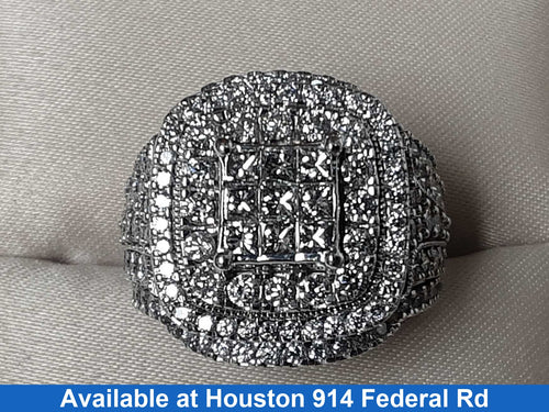 Ring - Engagement Set - White Gold 10k (.417) 10.1 grams Size 7.5