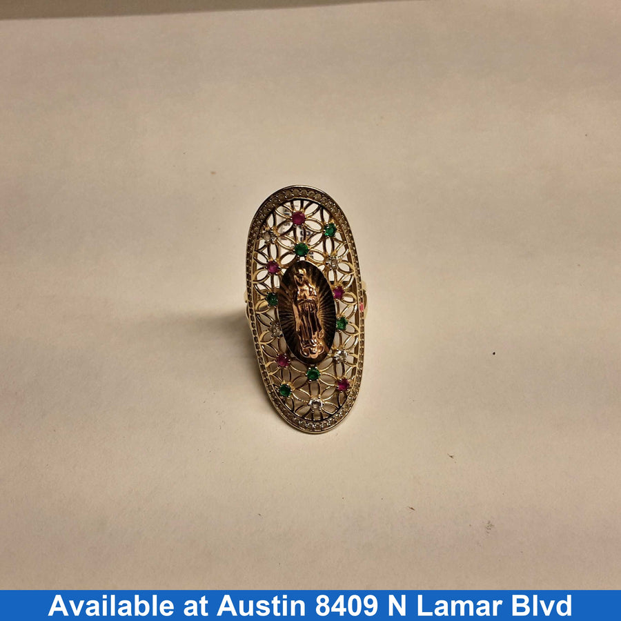 Women's Ring - Tricolor Gold 14k (.585) 5.9 grams Size 8