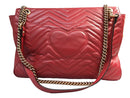 Gucci Gg Marmont Large Shoulder Bag Red Purse / Handbag