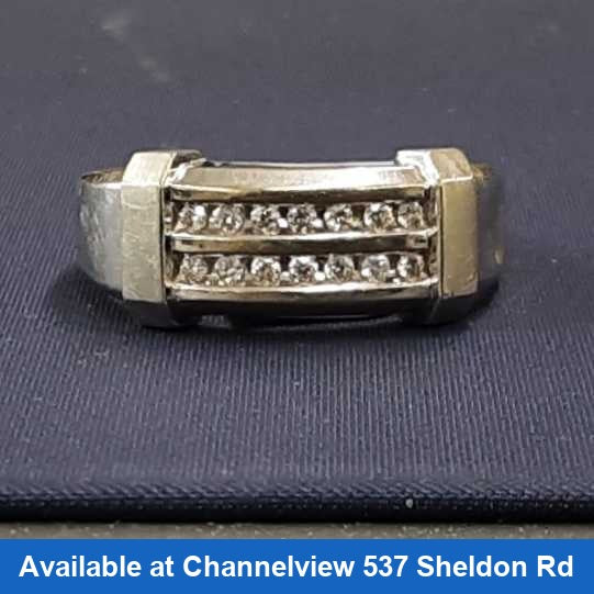 Men's Ring - White Gold 10k (.417) 3.9 grams Size 11