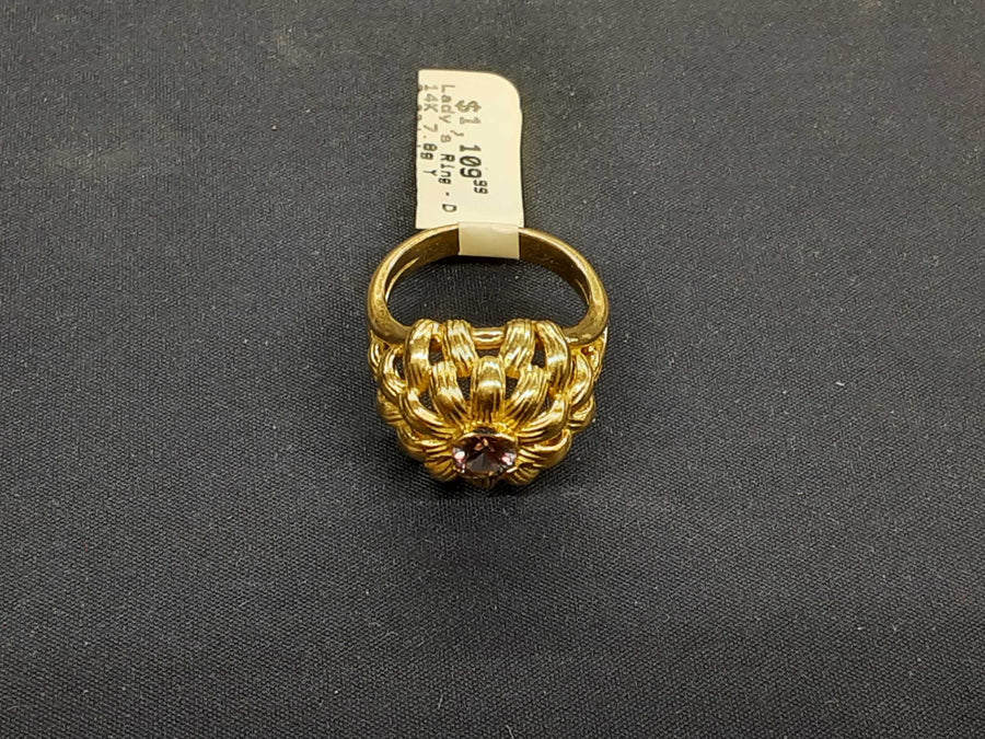 Women's Ring - Yellow Gold 14k (.585) 7.8 grams Size 6.5