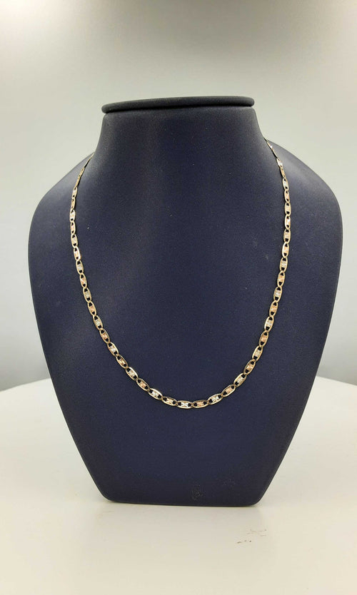 Link Chain - Tricolor Gold 10k (.417) 5.6 grams 22 inch