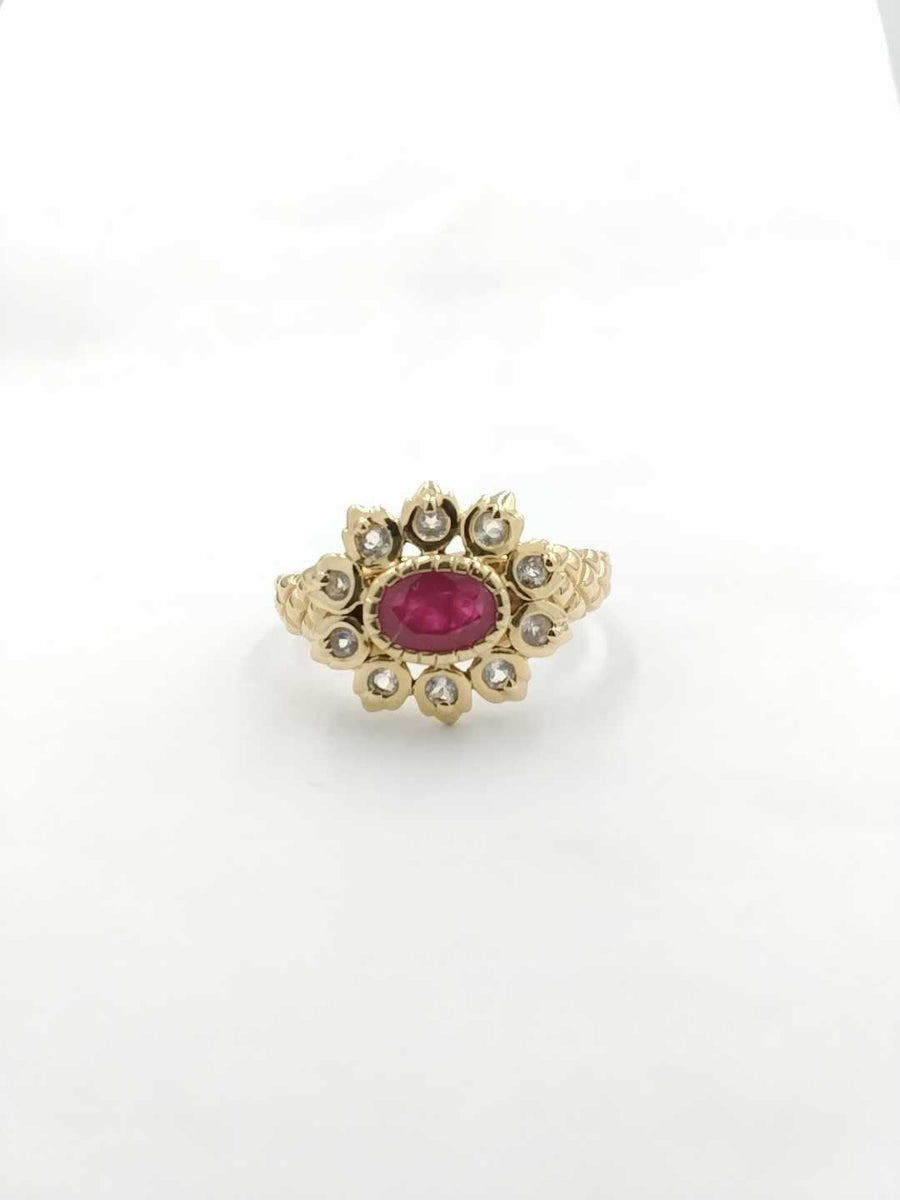 Women's Ring - Yellow Gold 14k (.585) 4.2 grams Size 11