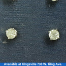 Double Stud Earrings - White Gold 14k (.585) 1.5 grams