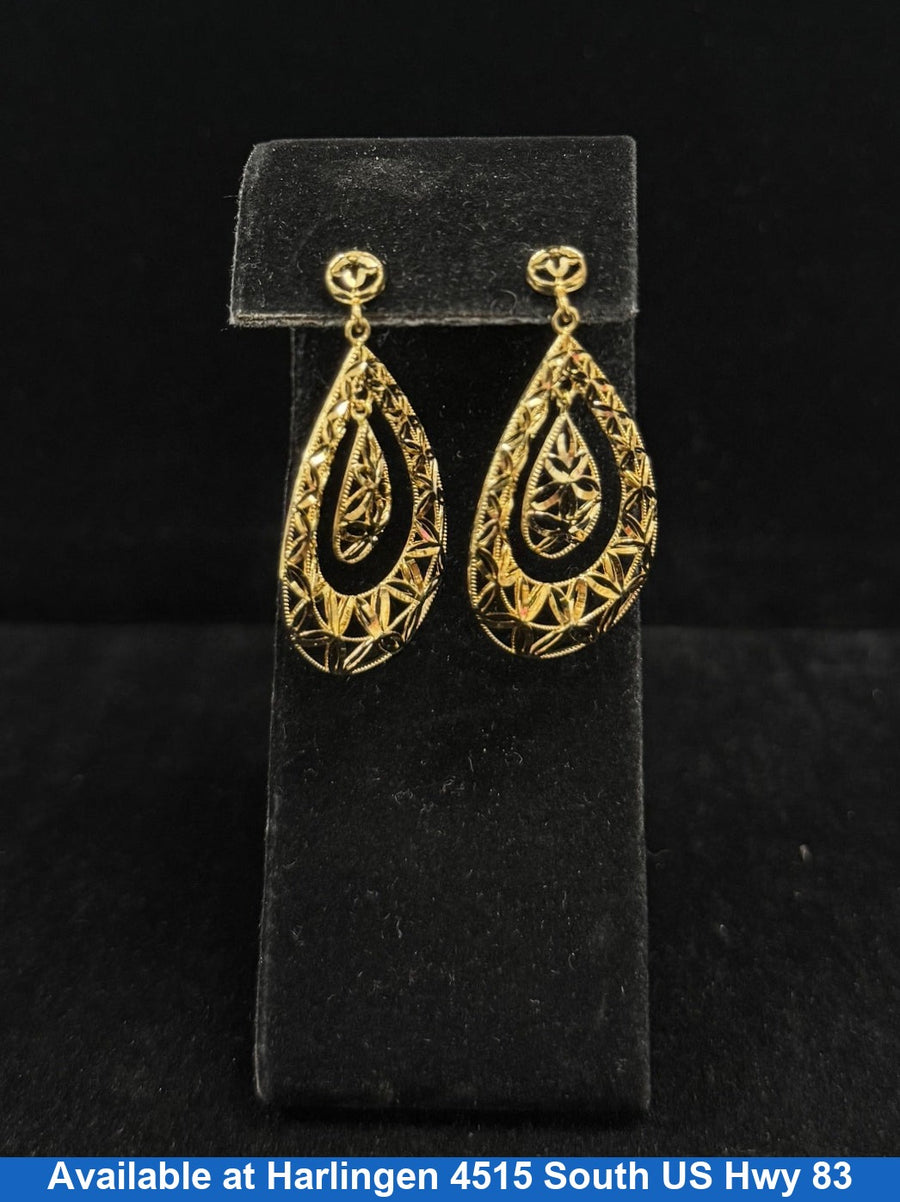 Hoop Earrings - Yellow Gold 10k (.417) 2.8 grams