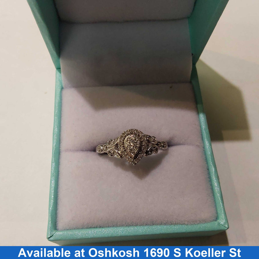 Ring - Engagement Set - White Gold 10k (.417) 2.7 grams Size 7