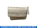 Valentino Rockstud Small Grainy Leather Crossbody Beige / Tan Purse / Handbag