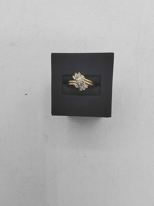 Ring - Engagement Set - Yellow Gold 14k (.585) 4.1 grams Size 20