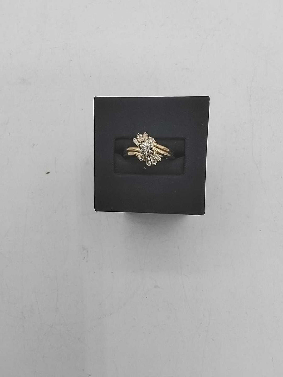 Ring - Engagement Set - Yellow Gold 14k (.585) 4.1 grams Size 20