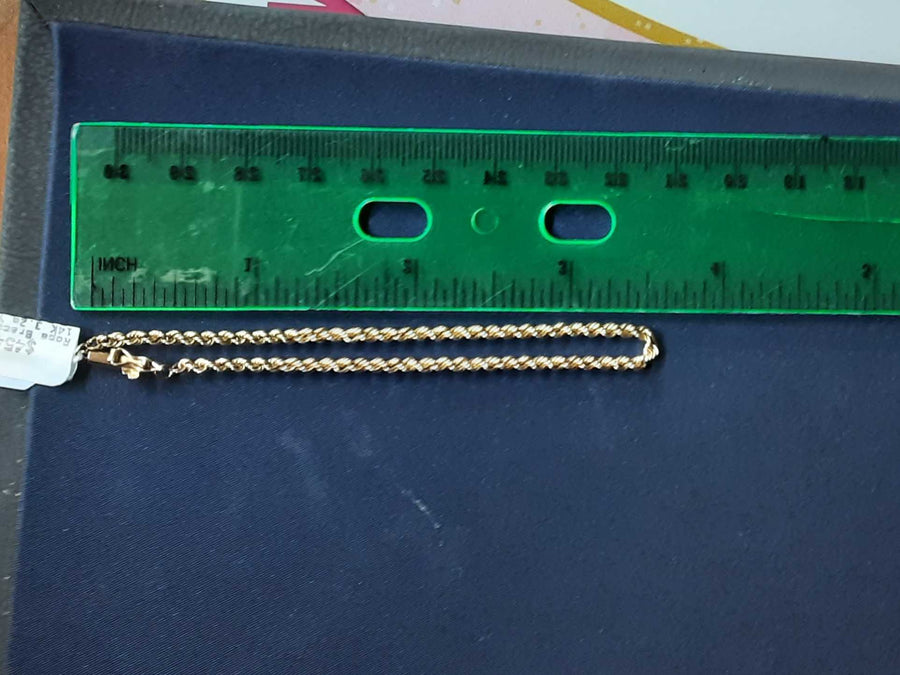 Rope Bracelet - Yellow Gold 14k (.585) 3.2 grams 6 inch