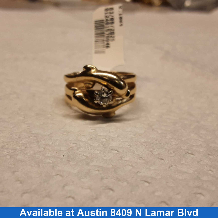 Women's Ring - Yellow Gold 14k (.585) 6.9 grams Size 6.5