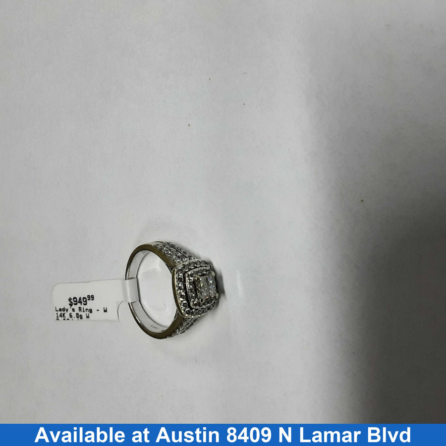 Women's Ring - White Gold 14k (.585) 6 grams Size 7