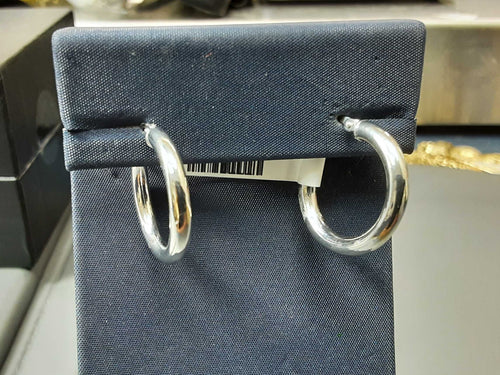 Hoop Earrings - White Gold 14k (.585) 1.5 grams