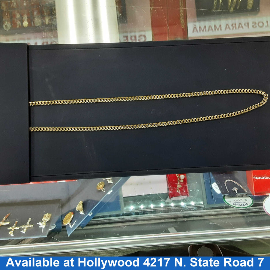 Cuban Link Chain - Yellow Gold 10k (.417) 26.6 grams 26 inch