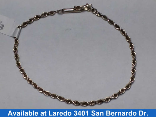 Rope Bracelet - Yellow Gold 10k (.417) 3.4 grams 7 inch