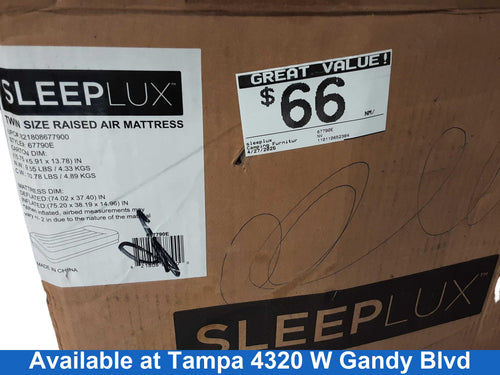 Sleeplux 67790e Black Camping Furniture / Bedding