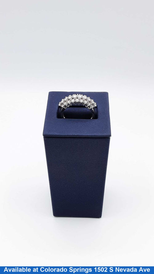 Ring - Wedding Band - White Gold 10k (.417) 4 grams Size 9.5