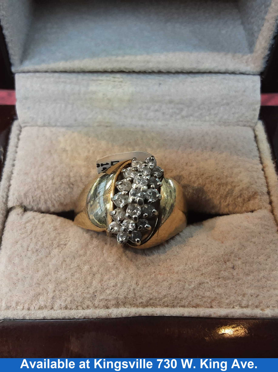 Women's Ring - Yellow Gold 14k (.585) 4.3 grams Size 7.5
