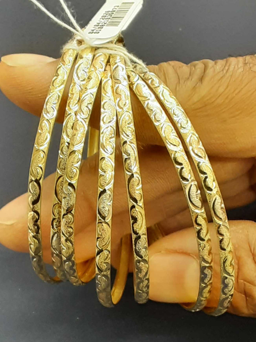 Bangle Bracelet - Tricolor Gold 14k (.585) 19.8 grams 7 inch