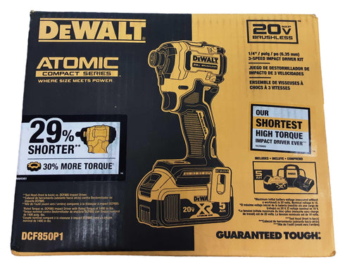 Dewalt Dcf850p1 Yellow Cordless Impact Drill
