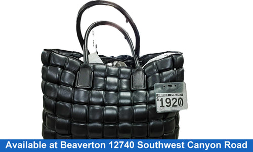 Bottega Veneta Padded Intreccio Leather Tote Black Purse / Handbag