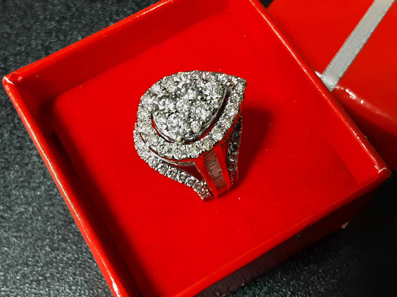 10k White Gold Engagement Ring