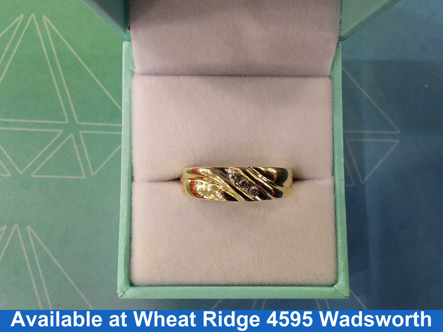Men's Ring - Yellow Gold 10k (.417) 3.4 grams Size 9