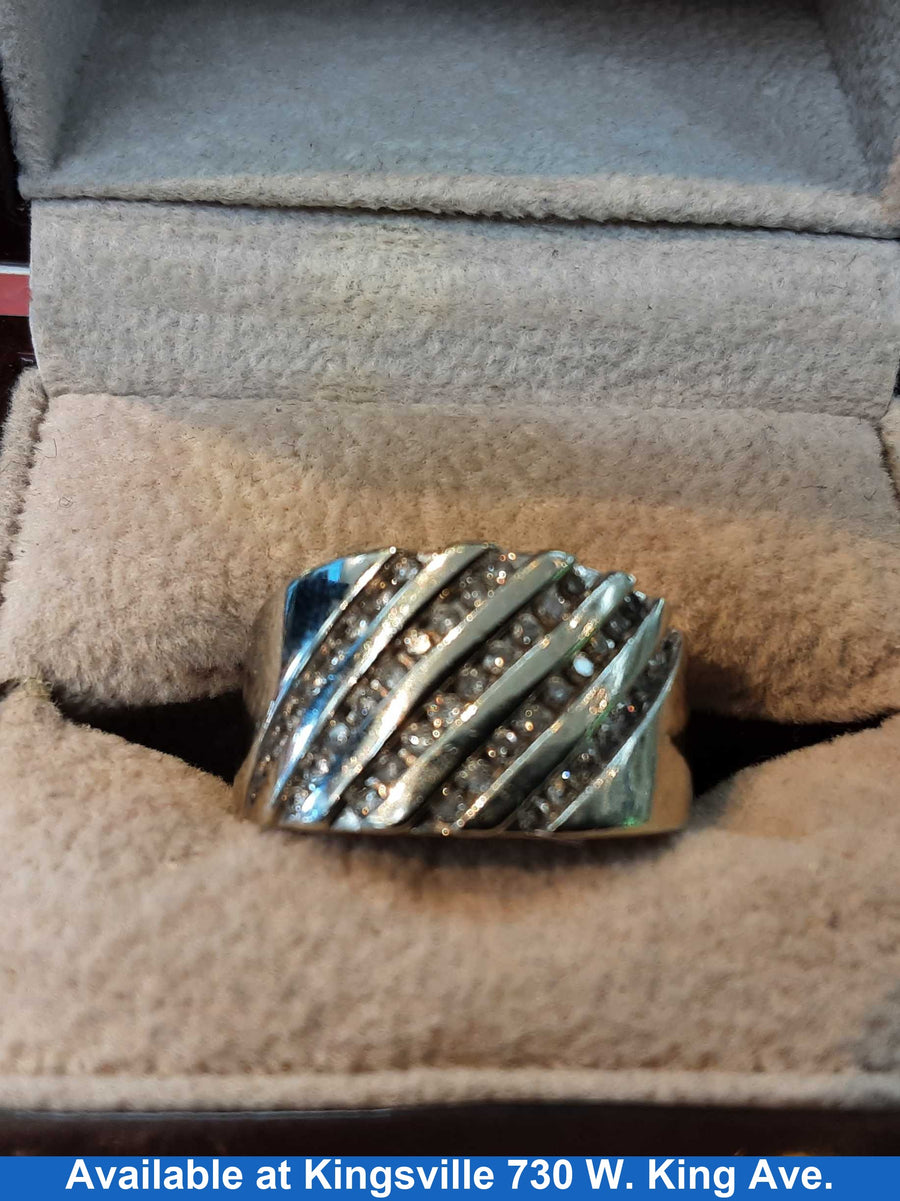 Men's Ring - White Gold 10k (.417) 5.9 grams Size 9