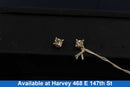 Double Stud Earring - White Gold 14k (.585) 0.8 grams
