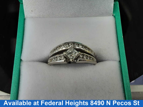 Ring - Engagement Set - White Gold 14k (.585) 5.07 grams Size 5.5